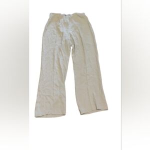 Eileen Fisher Women's Silk Blend Cream Wide Leg Pants Sz M